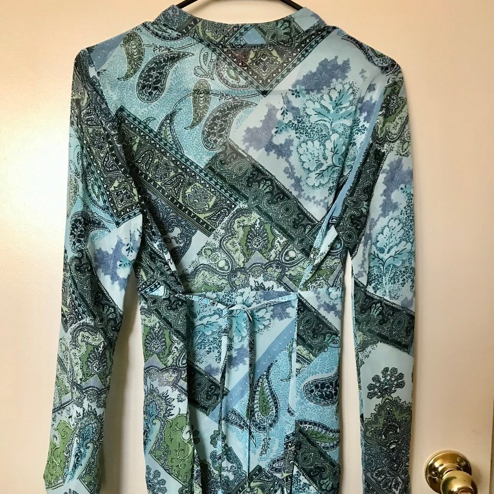 Wissmach Patterned Tunic Top – Vibrant Colors – Size Small, like new